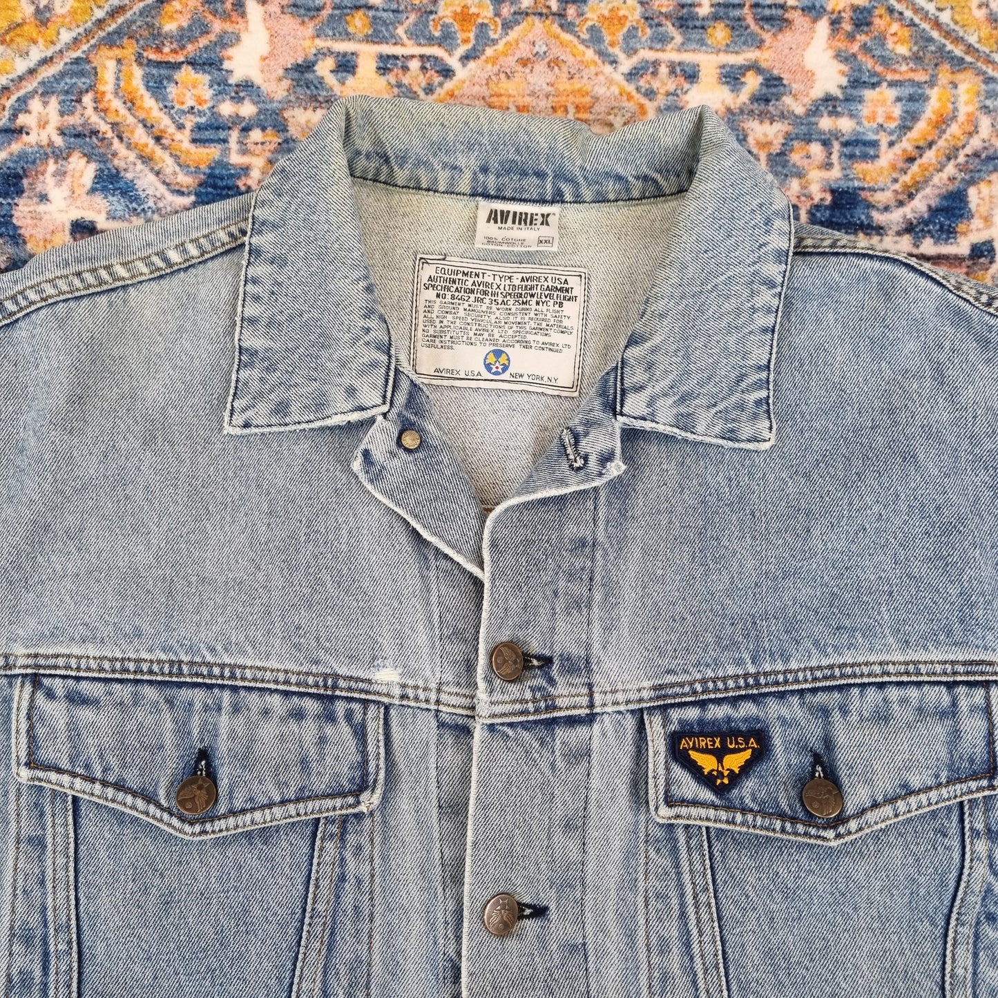 Vintage Avirex Denim Jacket (2XL)